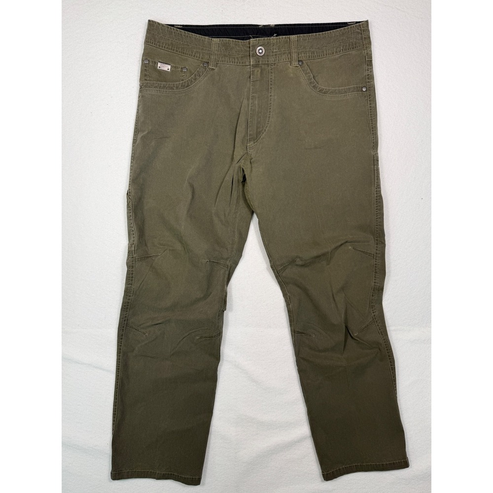 Kuhl Revolvr Pants Mens 36x30 Olive Green Vintage Patina Dye Hiking Outdoor